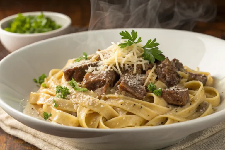 Beef Alfredo Pasta