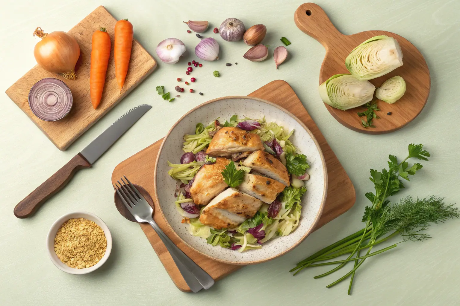 Chicken and Cabbage