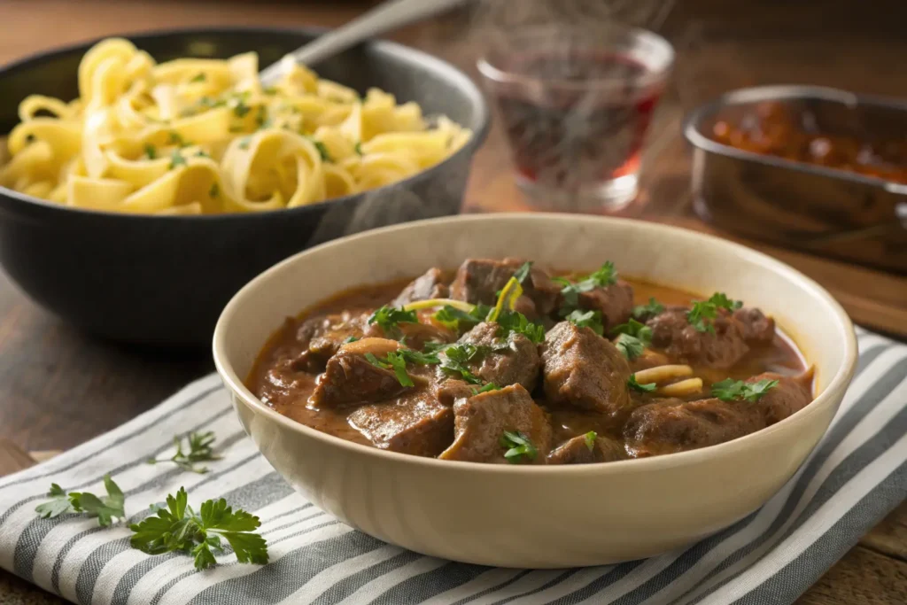 Pot Beef Stroganoff