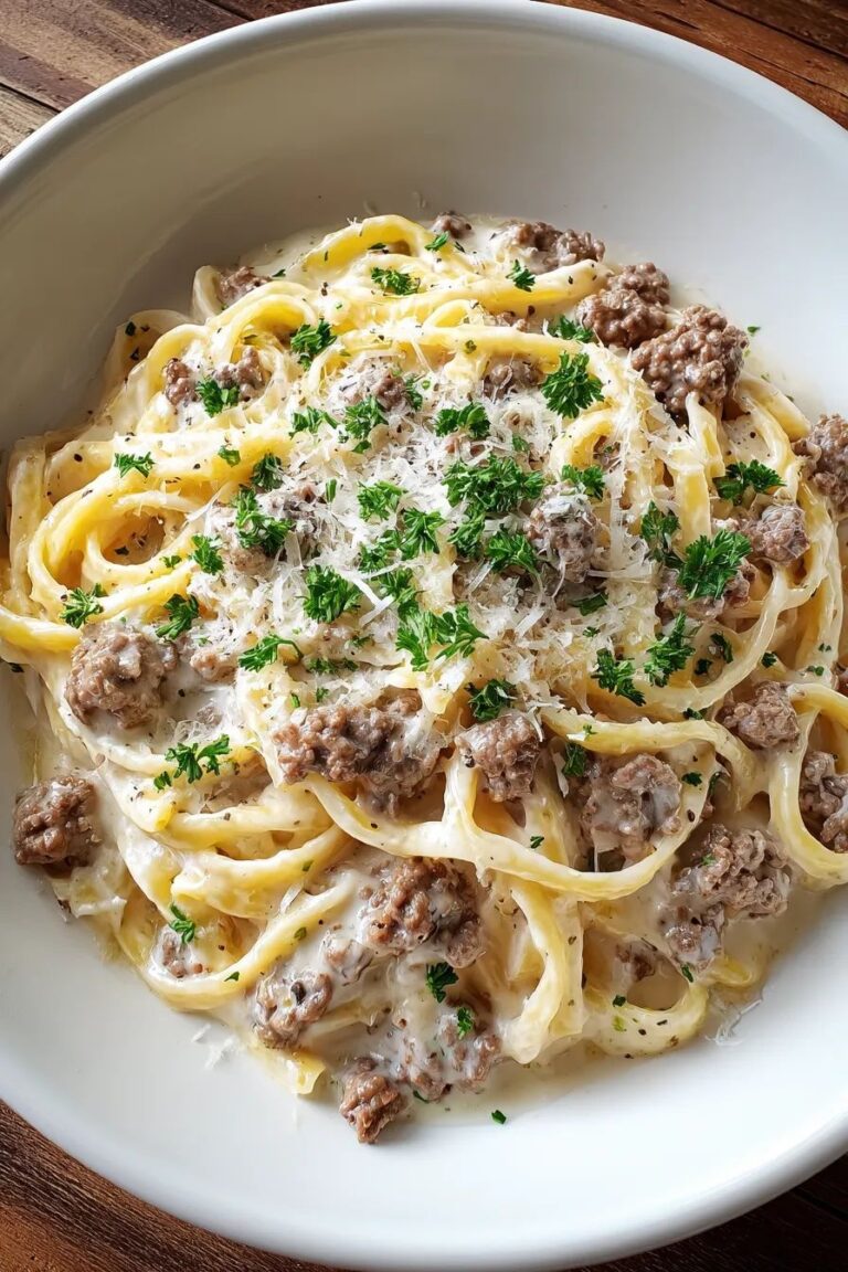 Beef Alfredo Pasta