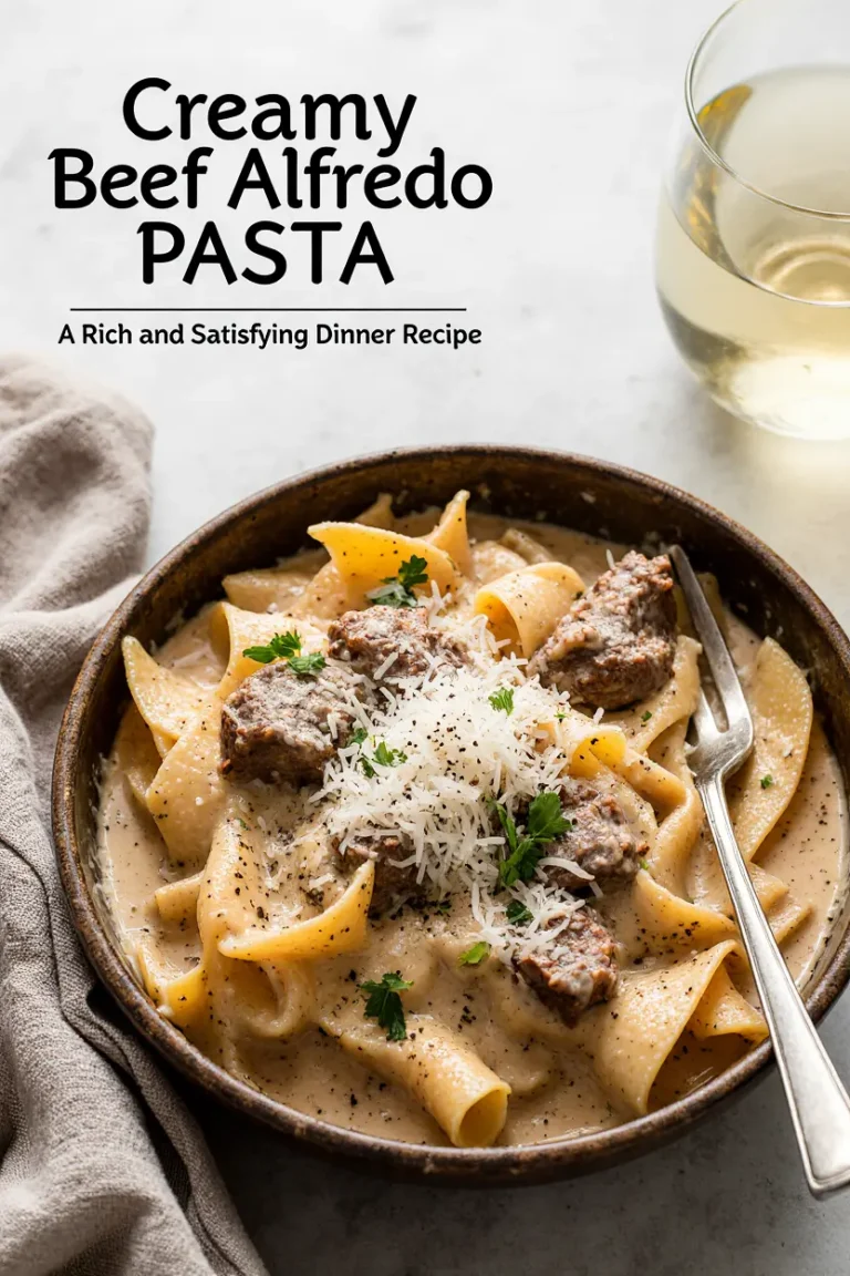 Beef Alfredo Pasta