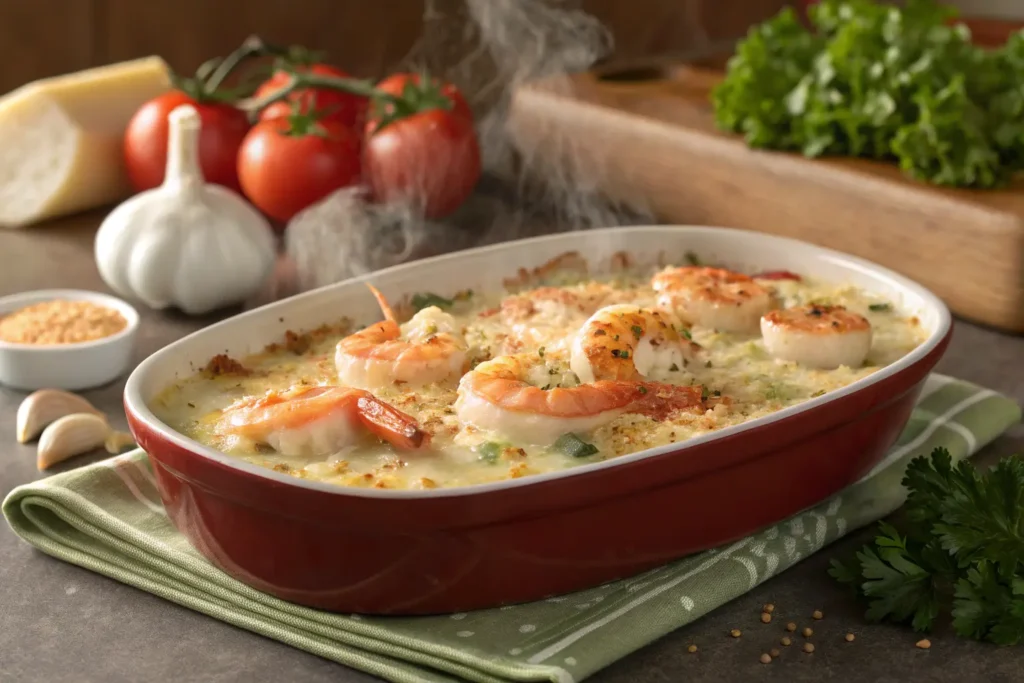 Garlic Shrimp Gratin