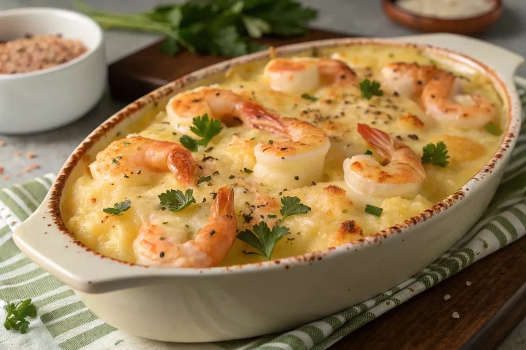 Garlic Shrimp Gratin