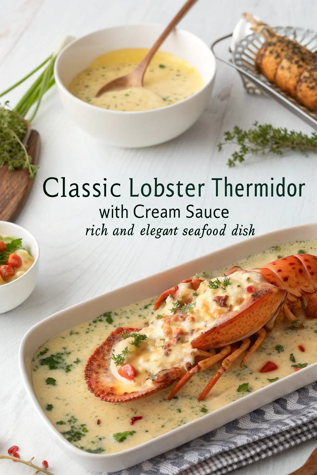 Lobster Thermidor with Cream Sauce