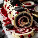 Red Velvet Oreo Swiss Roll