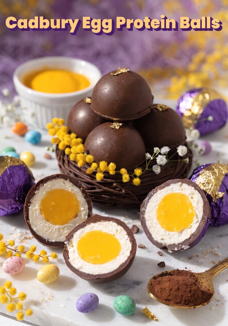 Cadbury Egg Protein Balls