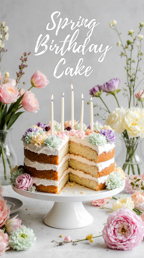 Spring Birthday Cake